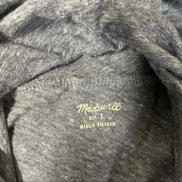 Madewell Whisper Dark Gray Heathered Turtleneck Top Large Women’s - Picture 10 of 11